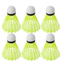 Patvarūs nailoniniai badmintono plastikiniai badmintono treniruočių kamuoliai Nauji badmintono kamuoliukai yellow-6Pcs