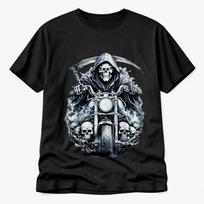 Grim Reaper Biker T Shirt Skull Motorcycle Gothic Heavy Metal Unisex Tee XXXXL