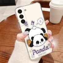 Lovely Baby Panda Print Case For Samsung A57 A37 A27 A17 S26 Ultra A56 A36 A16 A55 A35 A15 A54 5G S21 FE S22 S23 S24 S25 Plus Clear TPU Soft Cover Samsung S24 Plus skaidri