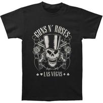Men's Guns N Roses Top Hat, Skull, & Pistols Slim Fit T-shirt Large Black S