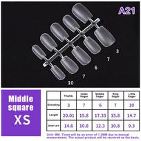 Press On Matte False Nail Tips 300pcs for Salon Home DIY Manicure Quick Application Easy to Shape Fake Nail Extension Set A21