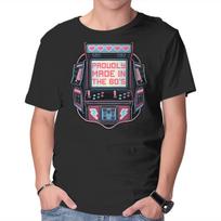 Unisex Crew Neck T-Shirt 80s Arcade Graphic Short Sleeve Casual Tee XL