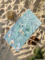 Mint Green Turtle Beach Towel, Ultra-Fine Fiber, Absorbent,Quick Drying Beaches, Swim Pools, Travel - Children'S Adult Towels 40x60cm