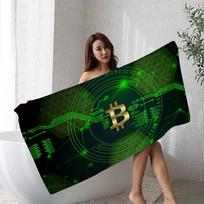 Funny Bitcoin Microfiber Printed Beach Towel Mountain Climbing Yoga Beach Swimming Running Absorbent Soft Towel Cotton 30x30cm