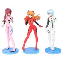 3 vnt./rinkinys Neon Genesis EVANGELION Anime figūrėlės Eva Ayanami Rei Asuka Langley Soryu Makinami PVC veiksmo figūrėlės Žaislai Modelis Dovana