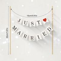 20x15cm Funny Wedding Cake Toppers Decorations Party Supplies Cake Charms for Engagement Marriage Banquet Celebration Home