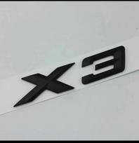 3D ABS Juodo chromo Automobilio raidės Galinės bagažinės emblema X3 logotipas BMW X3 F25 lipdukas Emblema X3 E83 F25 G01 Raidžių priedai 2009-2017 juoda
