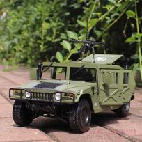 1:18 Hummer H1 Alloy Military Explosion Proof Combat Car Model Diecast Metal Simulation Toy Armored Car Vehicles Model Kids Gift žalia