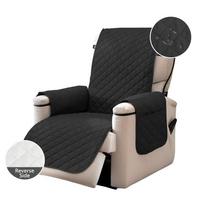 Quilted Recliner Sofa Cover Waterproof Armchairs Slipcovers Dogs Pets Kids Anti-Slip with Side Pockets Elastic Strap Protector juoda