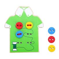 Wooden Busy Board Practice for Kids Learn to Button Shoe Tying Dress Braid Sensory Fine Motor Skill Development Toy Boys Girls