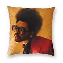 The Weeknd Hip Hop Pillowcase Soft Polyester Cushion Cover Decor 6Lack Bear Pillow Case Cover Bed 40*40Cm Peach skin 18*18(CM)-1Pcs
