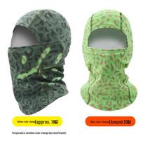 Color-Changing Winter Ski Mask: Temperature-Sensitive, Windproof & Velvet-Lined Face and Neck Protector One Size black