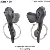 MicroNew Dvigubos Valdymo Plento Dviračio Pavarų Perjungikliai: 2/3 greičio priekiniai, 7/8/9/10/11 greičio galiniai pavarų perjungėjai. Compatible with Shimano/Microshift