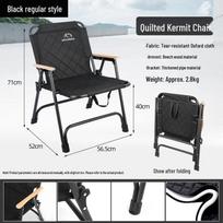 Thickened Tear-Resistant Kermit Outdoor Folding Chair for Camping, Fishing, and Picnics