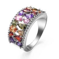 SODROV Rainbow Jewelry Spalvoti krištolo cirkonio žiedai moterims 6