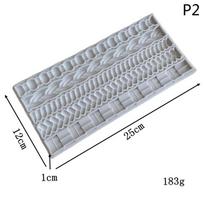 Perlų virvės bangos gėlių brangakmenio formos torto šoniniai nėriniai silikoninė Sugarcraft forma 25xx12x1cm