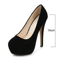 Moteriški aukštakulniai Mada Flokuoti Moteriški sandalai 14 cm Platforma Vestuviniai aukštakulniai Kasdieniai Ploni kulnai Moteriški batai 35