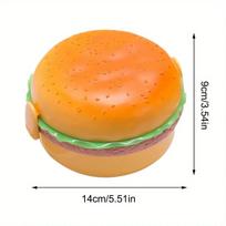 Miela dviejų aukštų hamburgerio priešpiečių dėžutė, maistinio lygio, studentams, vaikams, mikrobangų krosnelėje šildoma bento dėžutė, maisto pakuotė lauke Round