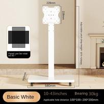 Rolling TV Stand for 10-43 Inch TVs PC, Portable Mobile TV Cart on Wheels Universal Floor Stands with Swivel Mount Fit Corner balta