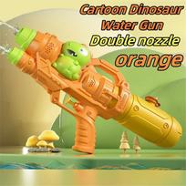 Cartoon Animal Water Gun Summer Pool Perfect Toy Double Nozzle Water Gun Dinosaur Press Type Watergun Unicorn Water Spray Perfect Toy orange