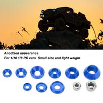1/10 1/8 Scale RC Cars Screw Kit M2.5/M3/M4 Flat Washer Set RC Screw Washer Kit  For RC Hobby mėlyna