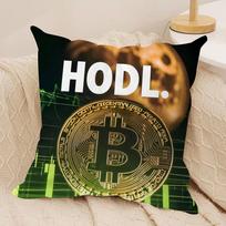 Cool Bitcoin Fashion Luxury Cushion Cover Silky Short Plush Invisible Zipper Dustproof Sofa Pillow Case For Home Decor Peach skin 18*18(CM)-1Pcs