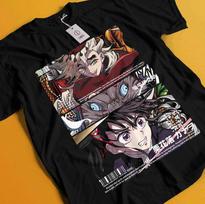 Demon Slayer Shirt Doma Upper Moon 2 Tshirt Zenitsu TShirt Akaza Muzan Tanjiro S