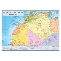 Šiaurės vakarų Afrikos politinis žemėlapis Sieninis plakatas Didelis laminuotas edukacinis žemėlapis mokyklos geografijos pamokoms, studijoms, biurui, namų dekoravimui 42*30cm