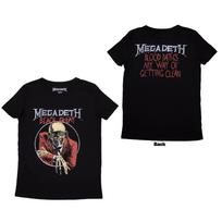 Megadeth Ladies Slim Fit TShirt Black Friday Back Print OFFICIAL NEW XL