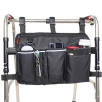 Heavy Duty Wheelchair Organizer Side Bag for Electric Scooter Storage Hanging Pocket for Medical and Personal Items juoda