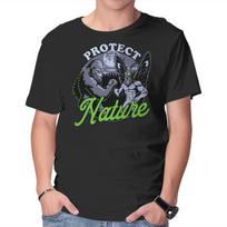Unisex Crew Neck T-Shirt Cryptids Protect Nature Graphic Short Sleeve Casual Tee M