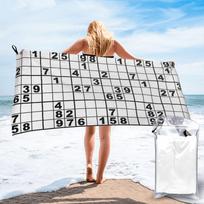 Sudoku Beach Towel Soft Microfiber Quick Dry Absorbent Quick Towels For Bath 70x140 cm