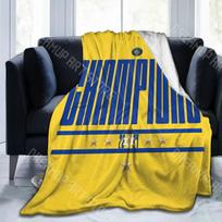 3D Maccabi Tel Aviv Champions Flannel Throw Blanket Warm Bed Blanket For Travelling Camping Living Room Sofa Bedroom Decor Gifts 75x100cm