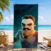 H-Hello Neighbor Towel Microfiber Beach Towel, Quick-Dry, Sand-Free, Ultra-Fine Fiber, Super Soft. 60x35CMSYJ60