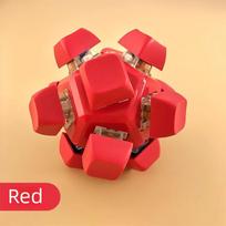 New 12 Keys Magic Ball stress relief toy Fidget Keychain DIY Keyboard Keys Button Finger Keyboard Cap Keycap Pinch Toy Adult no light raudona