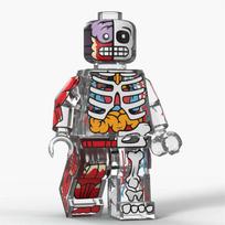 Cartoon Transparent Human Anime Muscle Anatomy Skeletal Bodys Action Figures Building Blocks Toys for Children Gifts
