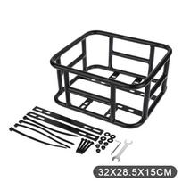 Large Capacity Rear Bike Basket Bicycle Cargo Rack Bag Removable Metal E-Bike Basket for Most Bikes