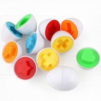Montessori Smart Eggs Toy Baby 3D Puzzle Matching Games Shape Sorter Educational Learning Toys Smart Eggs For Children 2 3Y Kids