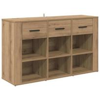 Buffet en bois d'ingénierie - vidaXL - Chêne artisanal - 100x30x59,5 cm - Tiroirs spacieux - Étagères solides