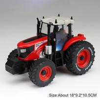 1:24 Agricultural Tractor Model Toy Car Sound Light Silding Agricultural Transport Vehicle Models Metal Diecast Gifts for Boys raudona