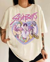Retro SajaBoys Kpop Demon Hunters T-Shirt, Kpop Boy Band Shirt, Anime Manga Unisex T-Shirt XXXL