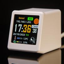 Smart Portable Alarm Clock Wifi Weather Station Display Weather Temperature Humidity Time Alarm Clock Desktop Decorations balta