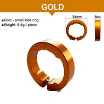 Grips Lock Rings Aluminum Alloy Handlebar Lock Ring geltona