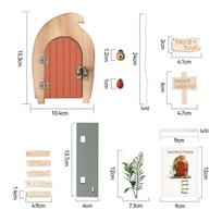 with Ladder Simulation Fairy Door Room Cartoon Dollhouse Decor Fairy Tale Door  Wall Decor Style B