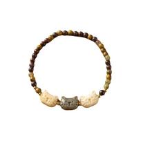 Ornaments New Chinese Style Cat Bracelet Best Friend Cute Zen Beaded Bracelet Resin Women Jewelry Gift