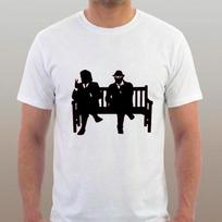 Rik Mayall Ade Edmonson Bottom T-shirt Richie & Eddie Hammersmith Bench Sillytee XL
