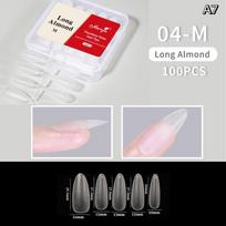 100 Pcs/Box Press-on Nails No filing required No residue left behind Thin nail tips For lengthening Home DIY A7