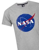 NASA trumpomis rankovėmis marškinėliai Unisex pilki Oficiali atributika M