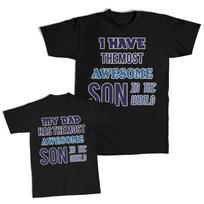 Love Dad and Son Matching Outfits Clothes Honduras Football Star - I Awesome Son S