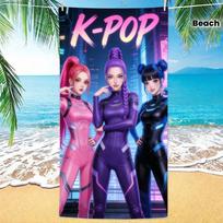 K-Pop Idol Girl Group Cyberpunk Beach Towel Microfiber Soft Quick Dry Gym Sports Towel Anime Bath Towel For Bathroom Swimming 40X60CM